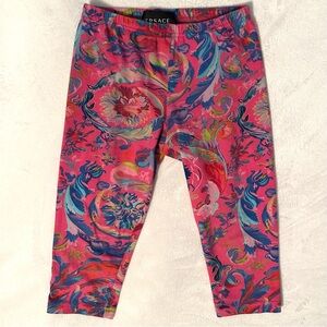 Versace Baby Girl's Barocco Kaleidoscopic Printed Leggings 12/18M colorful pink